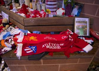 Frío, lluvía y el Atlético, en el columbario de Hillsborough