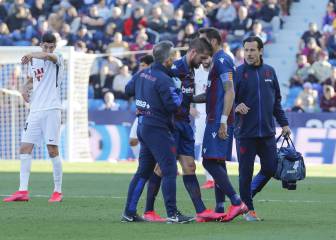 Póker de lesiones en el Levante en la víspera del derbi