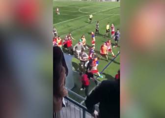 Spanish lower-league match descends into shocking brawl