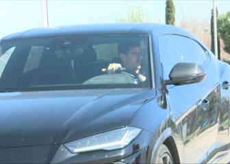 Courtois, con una posible lesión, pasó por Valdebebas en el día libre