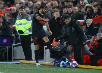 Enfado de Diego Costa al ser cambiado por Marcos Llorente