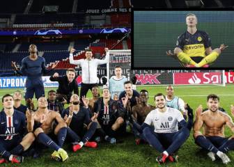 Los jugadores del PSG se burlan de Haaland tras pasar a cuartos