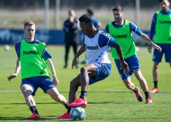 Primer entrenamiento de Osasuna a puerta cerrada