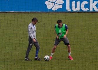 Fernando Vázquez no le quita ojo al juvenil Juan Rodríguez