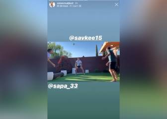 Vrsaljko, Savic y Saponjic con una pelota pasan la cuarentena
