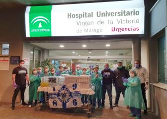 El Frente Bokerón lleva pizzas y bebidas a los sanitarios de Málaga