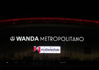 El Wanda Metropolitano se apagó en solidaridad por el coronavirus