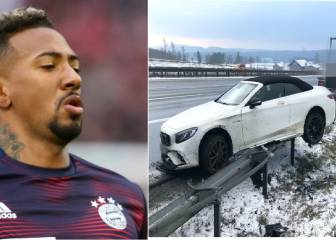 Boateng da el susto con un leve accidente de tráfico