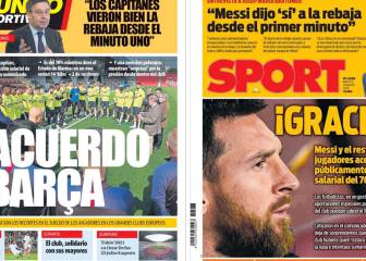 Aplauso de la prensa a los jugadores del Barça
