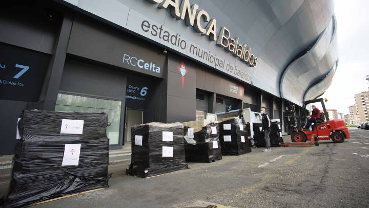 El Celta dona material sanitario y ofrece su sede como hospital