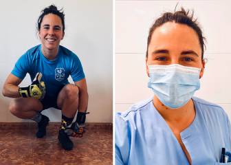 Oihana Aldai, de parar balones a intentar frenar al coronavirus