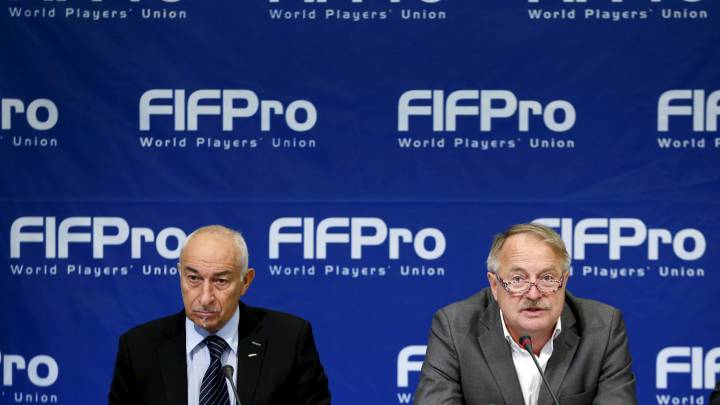Philippe Piat y Theo van Seggelen, presidente y secretario general de FIFPro