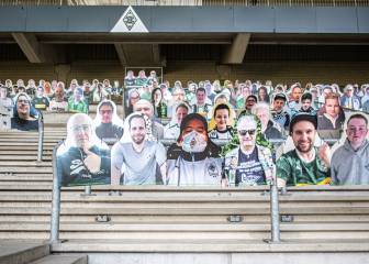 El Gladbach llena su estadio con fotos de sus hinchas