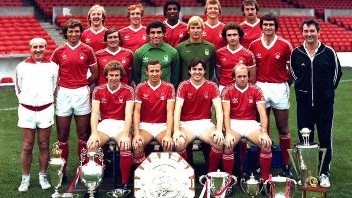 Campeones por sorpresa: El Nottingham con todos sus títulos.