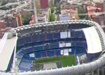 Los fondos del Santiago Bernabéu ya están sin techo