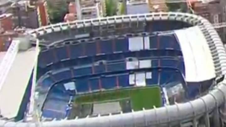 Antena 3 mostró el estado de las obras del estadio Santiago Bernabéu.