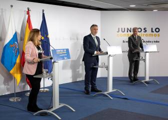 El presidente canario anima a los aficionados de Las Palmas