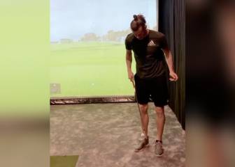 El recital de malabares mixtos de fútbol y golf de Bale: atentos a la exhibición que da