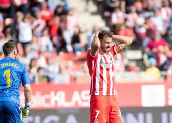 Stuani se pega contra el palo