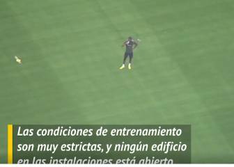 El Arsenal vuelve a entrenar en plena pandemia y el terreno se ve desolador