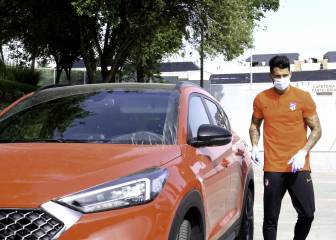 Así fue la vuelta del Atleti: mascarilla y guantes antes de hacerse los test