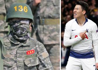 El soldado Son Heung-Min ante sus últimas horas de servicio
