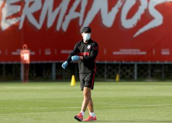 El primer entrenamiento del Atleti tras el parón