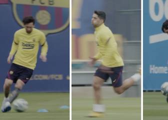 Las imágenes que todo culé ansiaban ver: Messi peloteando y Luis Suárez esprintando
