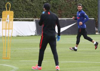 El Atlético sigue entrenando bajo estrictas medidas