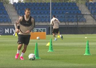 Ejercicios individuales en el primer entreno del Real Madrid