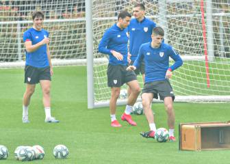 Recta final del Athletic antes de entrenar en grupo en Lezama