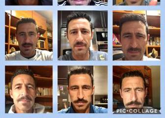 Marcos y los veteranos del Real Valladolid se dejan mostacho como homenaje a las víctimas