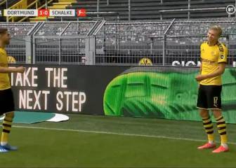 ¿Pero esto qué es? Haaland y Achraf y una celebración que va a dar cientos de GIFs