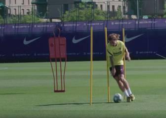 El Barcelona completa su último entrenamiento de la semana