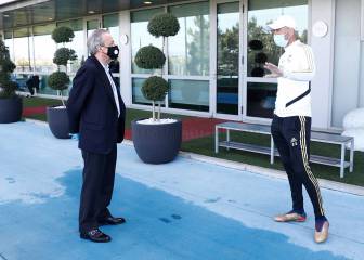 Así ha sido la visita de Florentino a la plantilla del Real Madrid