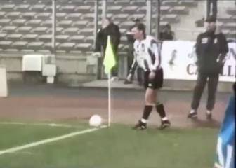 Increíble, pero real: Zidane, sacando un córner difícil de explicar