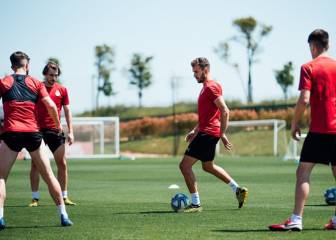 El Girona se prepara para jugar con altas temperaturas