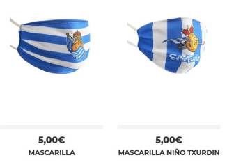 Lista de espera de 400 personas para comprar las mascarillas de la Real Sociedad