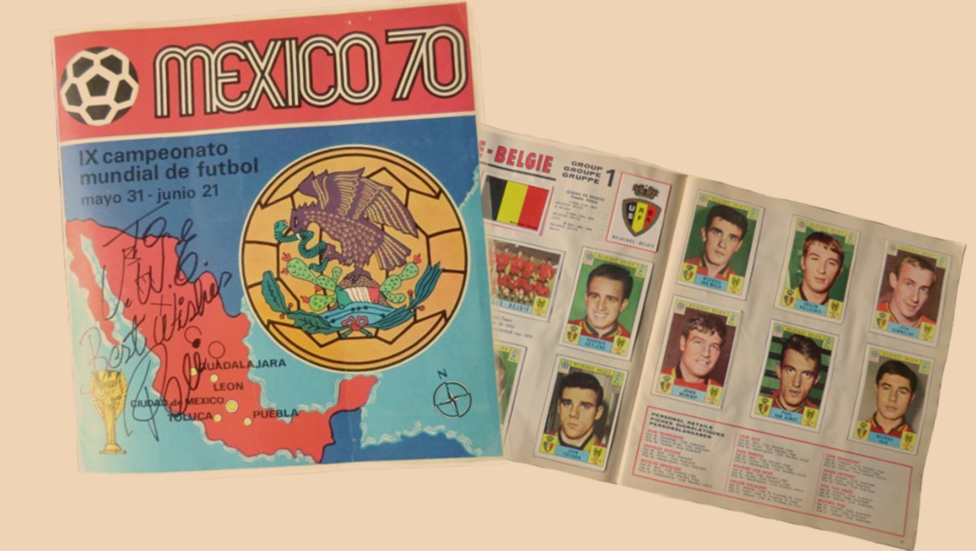 El albúm de cromos del Mundial de México 1970 de Panini.