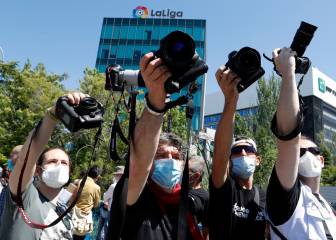 Fotógrafos y cámaras de toda España protestan contra LaLiga