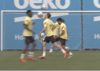 ¡Que no caiga! Así entrena Vidal el control de balón con el Barça