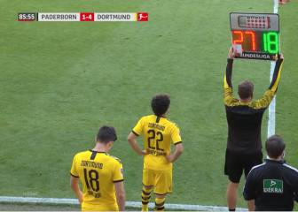 La asistencia a Sancho a los 3' de debutar de la joya española que el Dortmund le birló al Barça