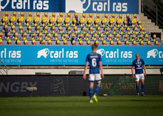 Una afición muy inusual en el estadio Lyngby danés