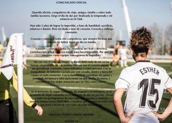 Esther no será parte del Real Madrid tras dejar el Tacon