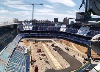 The Bernabéu filled with sand as work continues to tick along