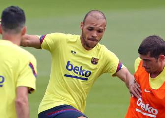 Suárez y Braithwaite, pique de goles en el ensayo de Setién