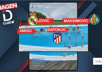 Jovic, Saponjic y Maksimovic juntos en una misma piscina