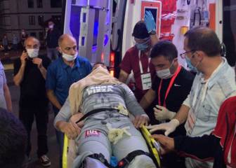 Muslera se rompe tibia y peroné tras un choque fatal con Skoda