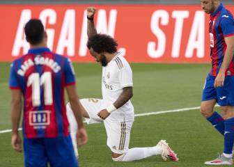 Marcelo le dedicó el tercer gol a George Floyd rodilla en tierra
