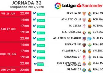 Anunciados los horarios de la jornada 32 de Primera y de la jornada 36 de Segunda